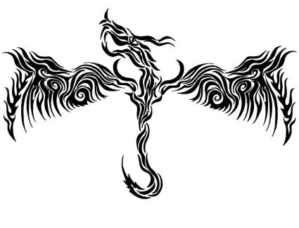 Tribal Dragon Tats Design